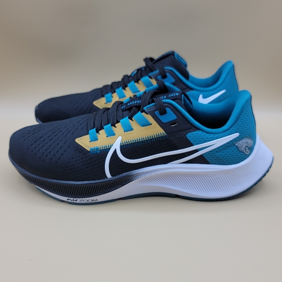 Nike Air Zoom Pegasus 38 Jacksonville Jaguars Men's Running Shoes Size 5 Teal